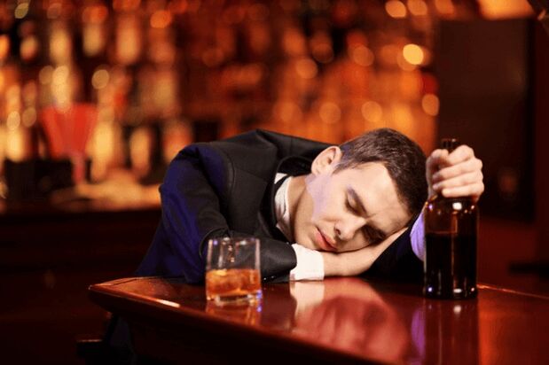 By increasing the dose of alcohol before sex, you fall asleep